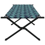 vidaXL Lits de soleil pliants 2 Pièces avec sac de transport motif de feuilles en tissu Oxford 600D