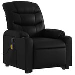 vidaXL Fauteuil inclinable de massage Noir Similicuir