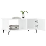 vidaXL Table basse Blanc brillant 90x50x40 cm Bois d'ingénierie