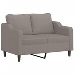 vidaXL Canapé à 2 places Taupe 140 cm Tissu