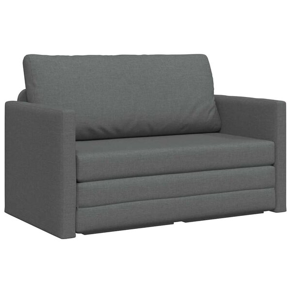 vidaXL Canapé-Lit Gris foncé 124 x 71 x 78 cm tissu
