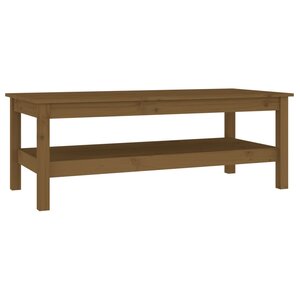 vidaXL Table basse Marron miel 110x50x40 cm Bois massif de pin