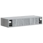 vidaXL Table d'appoint murale Sonoma gris 87 5 x 34 5 x 17 cm