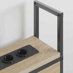 vidaXL Headboard de Rangement avec Station de Charge Chêne sonoma