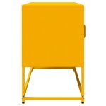 vidaXL Meuble TV jaune moutarde 100 5x39x60 5 cm acier laminé à froid