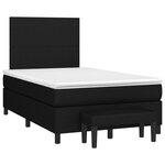 vidaXL Sommier à lattes de lit avec matelas Noir 120x200 cm Tissu