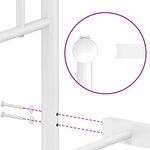vidaXL Cadre de lit métal sans matelas et tête de lit blanc 150x200 cm