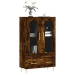 vidaXL Buffet haut chêne fumé 69 5x31x115 cm bois d'ingénierie