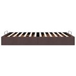 vidaXL Cadre de lit ottoman sans matelas marron foncé 140x200 cm tissu