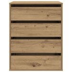 vidaXL Commode d'angle chêne artisanal 60x41x76 cm bois d'ingénierie