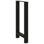 vidaXL Pieds de table de bar Noir 2 pièces 50 x (90-91) cm Acier