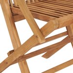 vidaXL Chaises de jardin avec coussins vert lot de 8 Bois teck massif