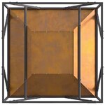 foyer vidaXL Carré 80x80x40 cm en acier résistant aux intempéries