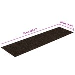 vidaXL Tapis d'escalier autocollants Rectangulaire 15 Pièces 76x20 cm