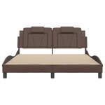 vidaXL Cadre de lit Viana avec LED sans matelas marron 160x200 cm