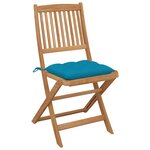 vidaXL Chaises pliables de jardin lot de 8 avec coussins Bois d'acacia