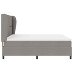vidaXL Lit à ressorts avec matelas Taupe 180 x 200 cm tissu