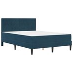 vidaXL Cadre de lit avec matelas Bleu 140 x 190 cm Velours