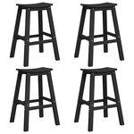Tabourets de bar vidaXL 6 Pièces HDPE noir