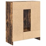 vidaXL Buffet avec tiroirs et portes chêne fumé 73x31x90 cm