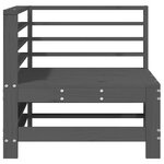 vidaXL Canapé d'angle de jardin gris bois de pin massif