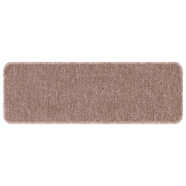 vidaXL Marches d'escalier 15 Pièces Marron clair 60 x 25 cm Polypropylène