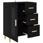 vidaXL Buffet Chêne noir 69 5 x 34 x 90 cm Bois d'ingénierie