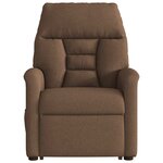 vidaXL Fauteuil de massage inclinable Marron Tissu