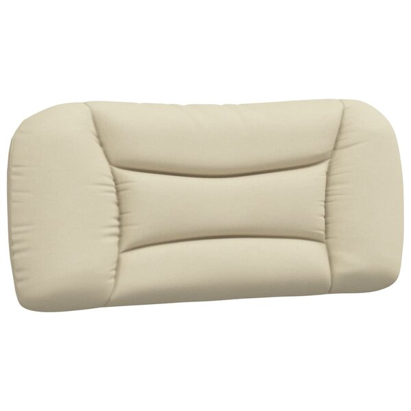 vidaXL Coussin de tête de lit crème 90 cm tissu