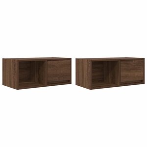 vidaXL Meuble TV 2 Pièces chêne marron 60x31x25 5 cm bois d'ingénierie