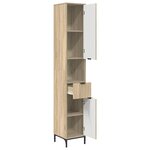vidaXL Meuble de salle de bain haut Chêne sonoma 31.5 x 33 x 190 cm