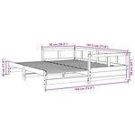vidaXL Lit de jour sans matelas blanc 90x190 cm bois de pin massif