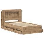 vidaXL Cadre de lit avec rangement Chêne artisanal 80 x 200 cm