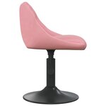 vidaXL Chaises pivotantes à manger lot de 6 rose velours