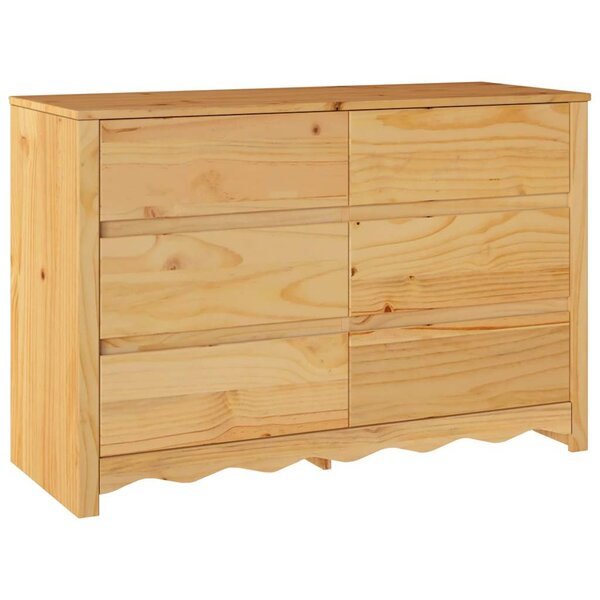 vidaXL Commode Drammen Marron 111 x 43 x 73 5 cm Bois de pin massif