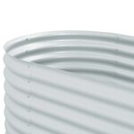 vidaXL Lit surélevé de jardin 160x80x81 cm Acier galvanisé Argenté