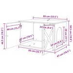 vidaXL Maison pour chat Blanc 85 x 55 x 50 5 cm Bois d'ingénierie