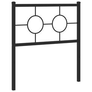 vidaXL Tête de lit métal noir 75 cm
