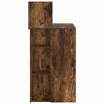 vidaXL Bureau avec rangement Chêne fumé 90 x 48 x 101 5 cm