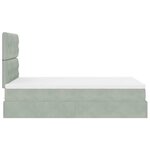 vidaXL Cadre de lit ottoman et matelas gris clair 120x200 cm velours