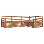 vidaXL Ensemble de canapés d'extérieur 4 Pièces Naturel