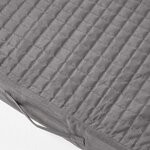 Coussin d'assise déhoussable pour canapé 3 places en suédine  Gris - HOMESCAPES