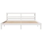 vidaXL Cadre de lit avec tête de lit sans matelas blanc 200x200 cm