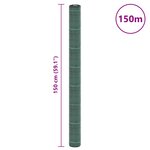vidaXL Membrane anti-mauvaises herbes vert 1 5x150 m PP