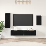 vidaXL Ensemble meuble TV 4 Pièces Chêne noir 30 5 x 30 x 90 cm