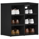 vidaXL Cabinet à chaussures avec étagère Chêne noir 52 x 30 x 50 5 cm