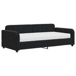vidaXL Lit de jour avec matelas noir 90x190 cm velours
