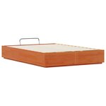 vidaXL Cadre de lit ottoman Brun Ciré 150 x 200 cm Pin massif