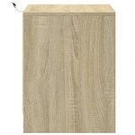 vidaXL Armoire de chevet avec lumières LED chêne sonoma