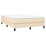 vidaXL Sommier à lattes de lit avec matelas Crème 140x200 cm Tissu